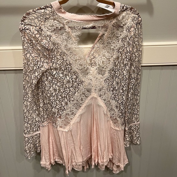 Pink Lace Free People Tunic/Dress - Picture 2 of 2